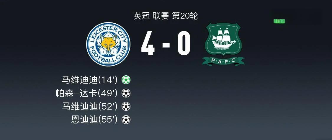 莱斯特城客场抢分，豪取连胜